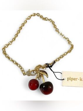 NWT Cherry Charm Chain Necklace